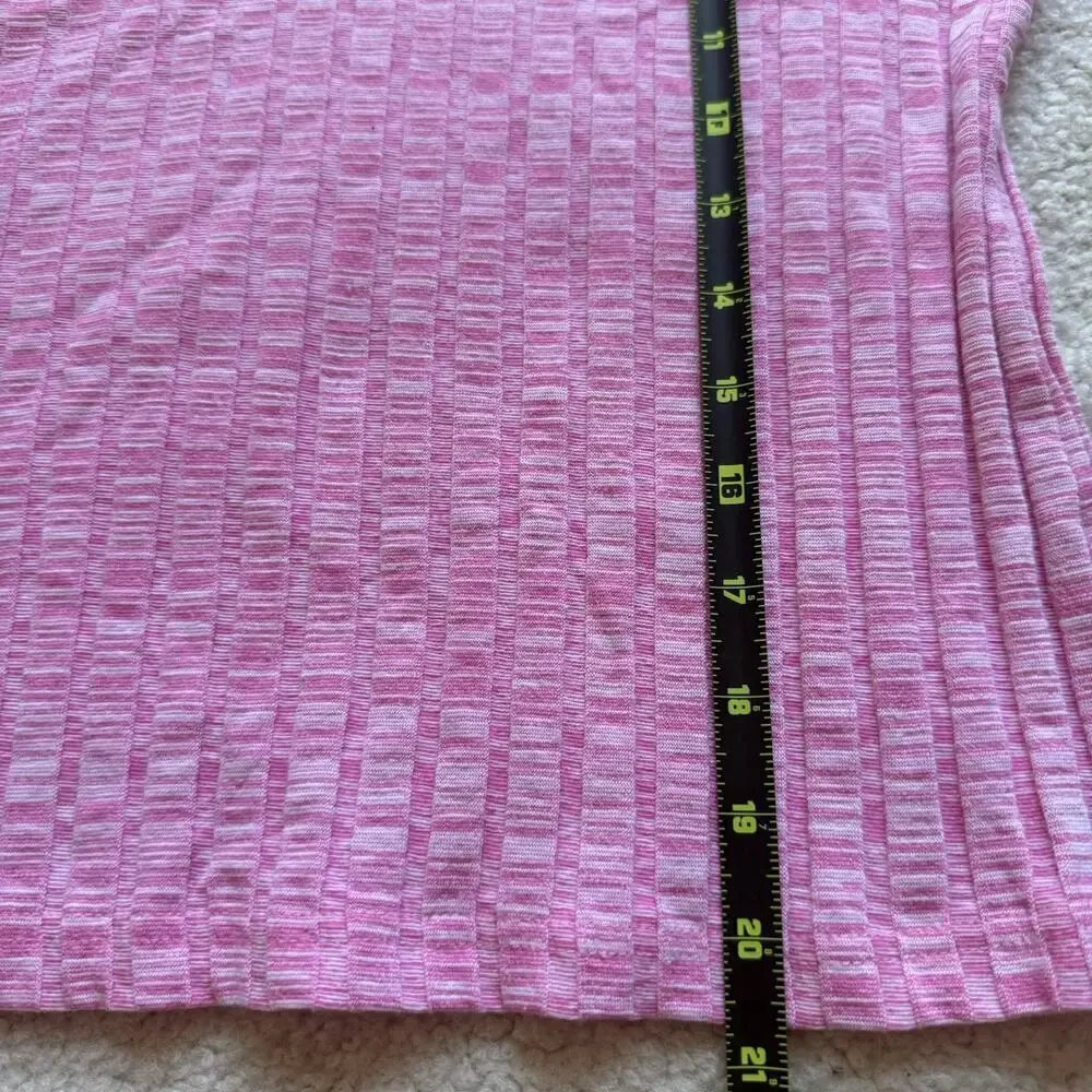 Vtg Y2K LEI Collared Shirt Pink Ribbed Coquette M Bella Swan Preppy Indie Sleaze
